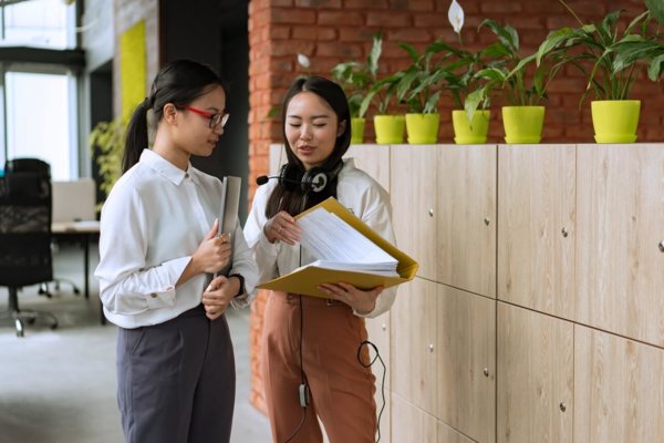 couple with file