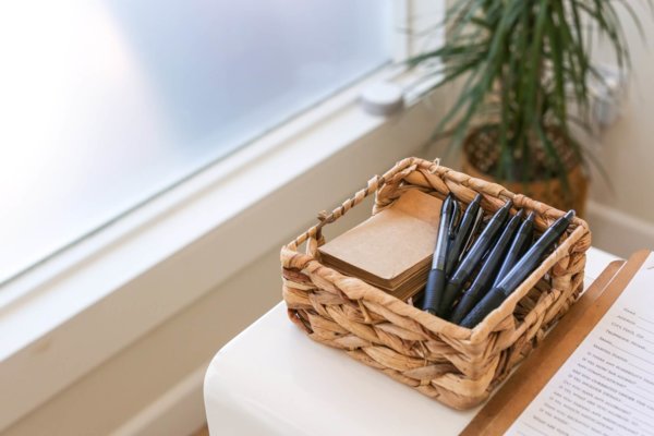 pens in basket