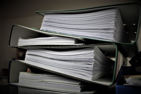 stacks of files