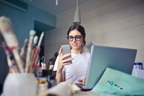 person on phone