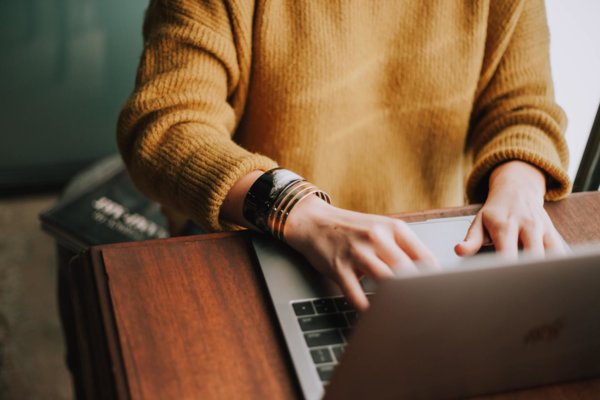 person on a laptop