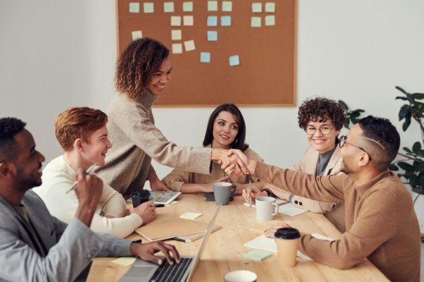 woman having a meeting