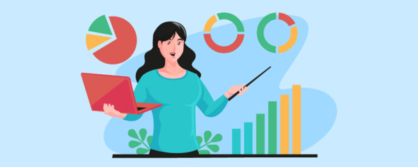 woman and charts