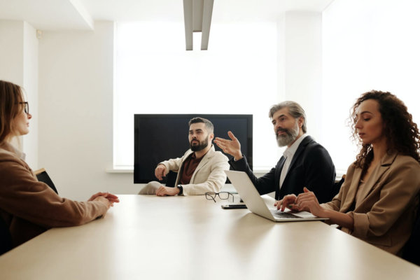 having a meeting