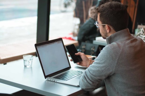 man on laptop