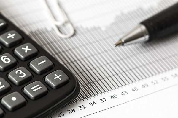 calculator on paper