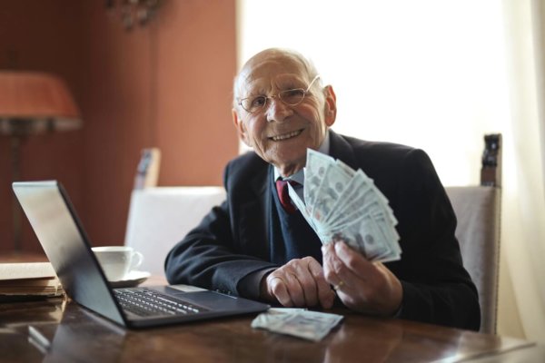 man with money