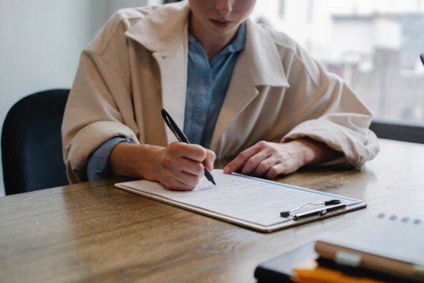 person writing