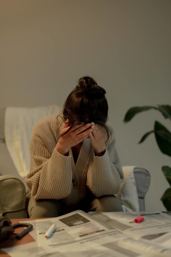 woman stressed out