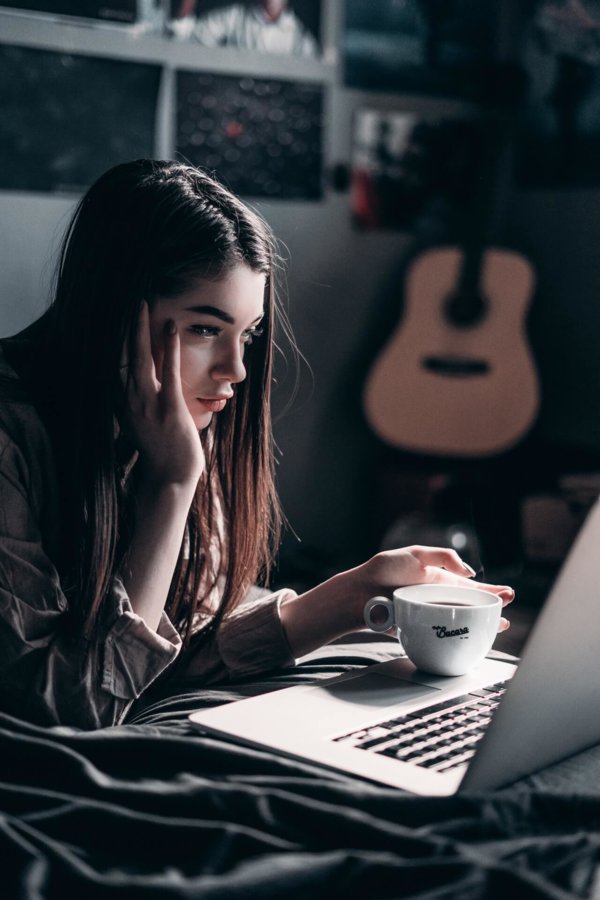 person on laptop