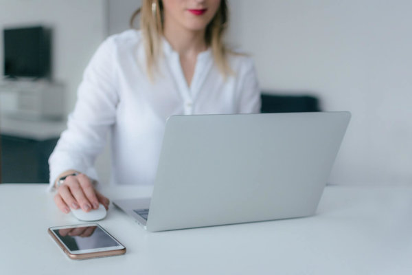 person on laptop