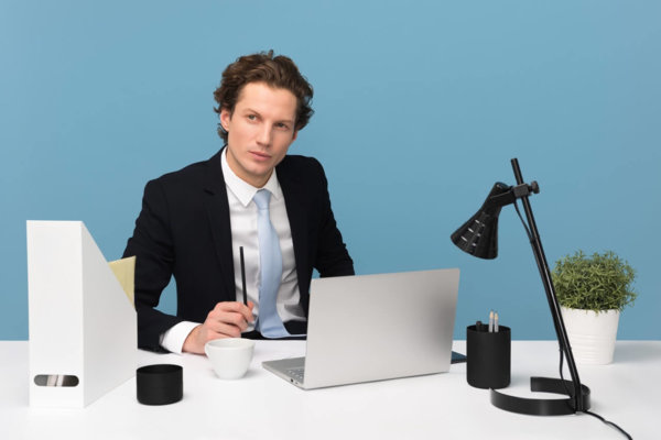 man at laptop