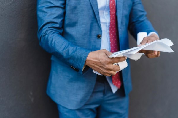 holding paper