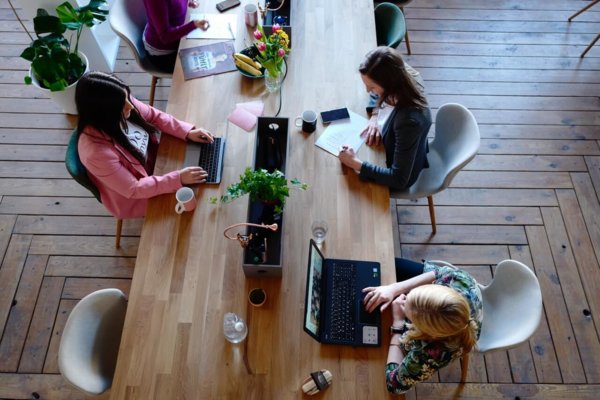 people at a desk